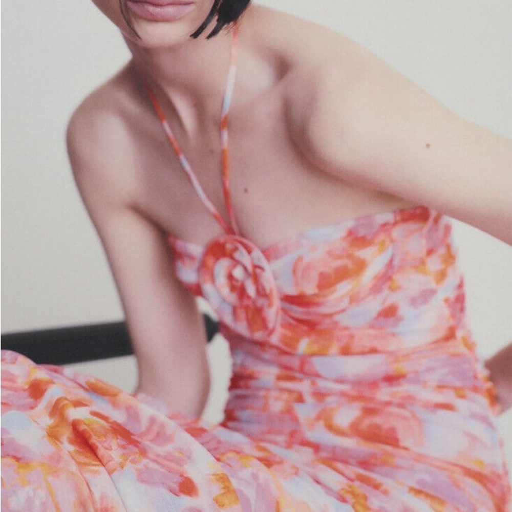 Floral Zara Strapless Dress